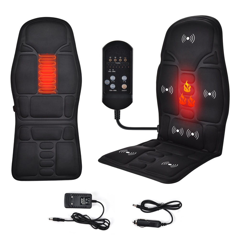 Neck & Full Back Massager, Seat Cushion, Massage Cushion With Heat and Adjustable Lumbar