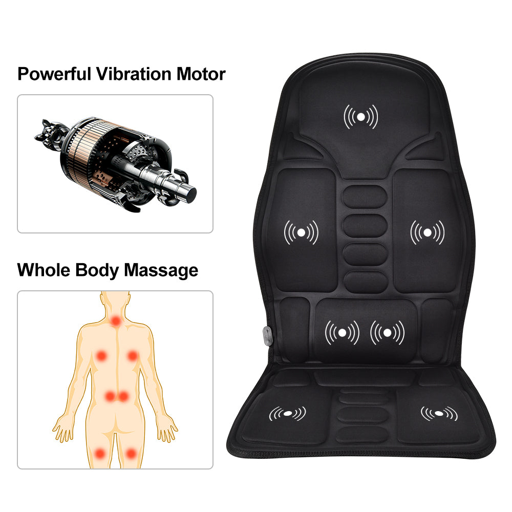 Neck & Full Back Massager, Seat Cushion, Massage Cushion With Heat and Adjustable Lumbar